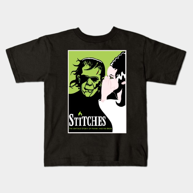 Stitches Kids T-Shirt by theSteele